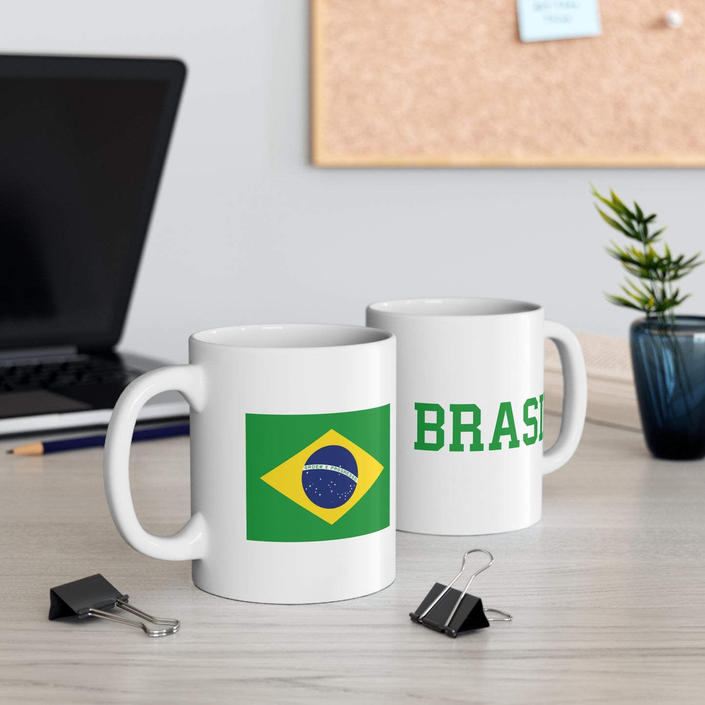 11oz Ceramic Mug – Brazilian Flag – Brasil Collection