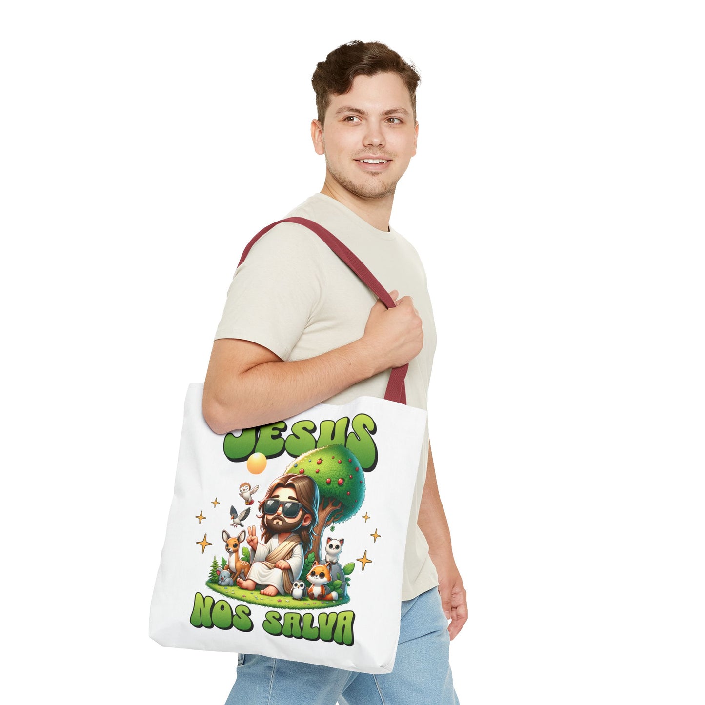 White Tote Bag - Family Bundle -  "Jesus nos Salva"