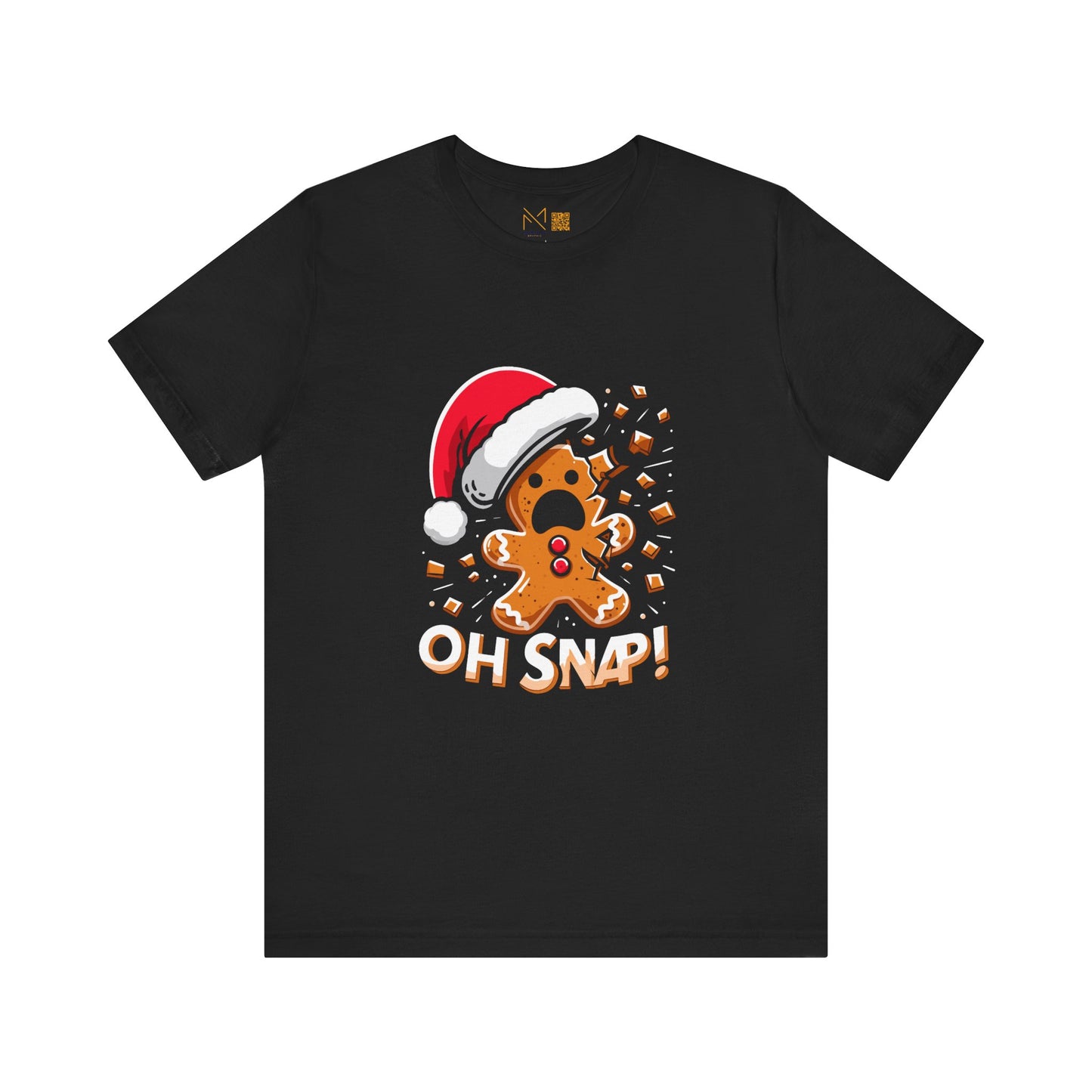 Christmas Gingerbread Man Tee - Oh Snap! Unisex Jersey Short Sleeve Shirt