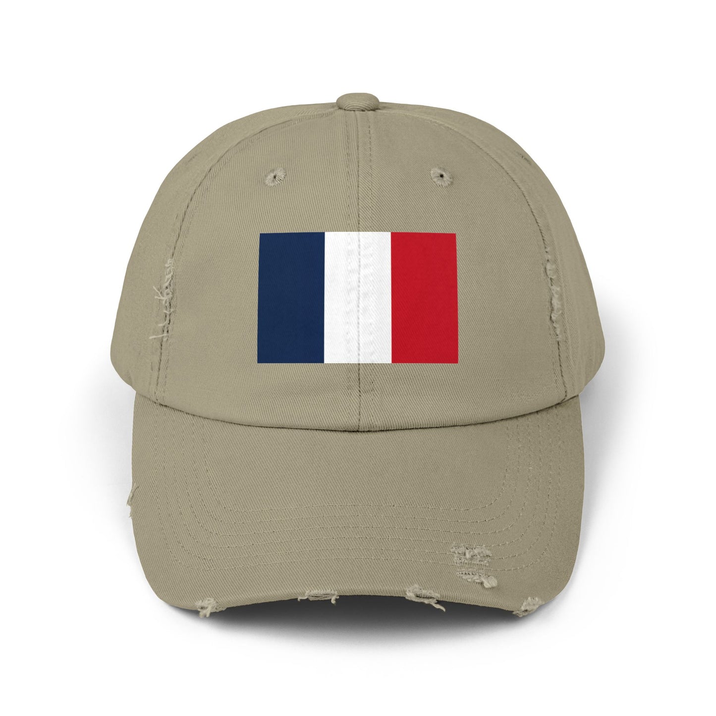 French Flag Distressed Cap - France Unisex Casual Hat - Europe