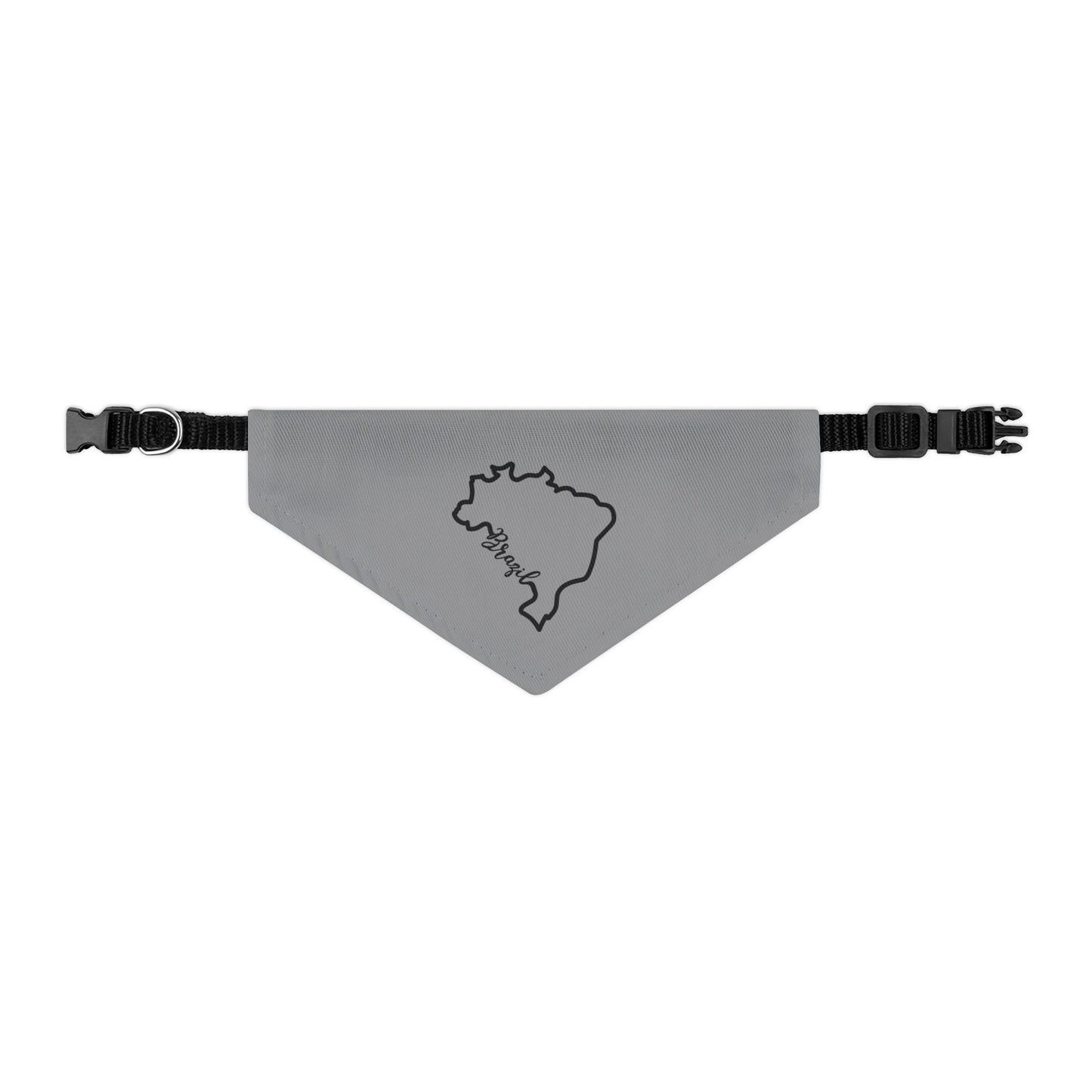 White Pet Bandana Collar - Silhueta Brasil