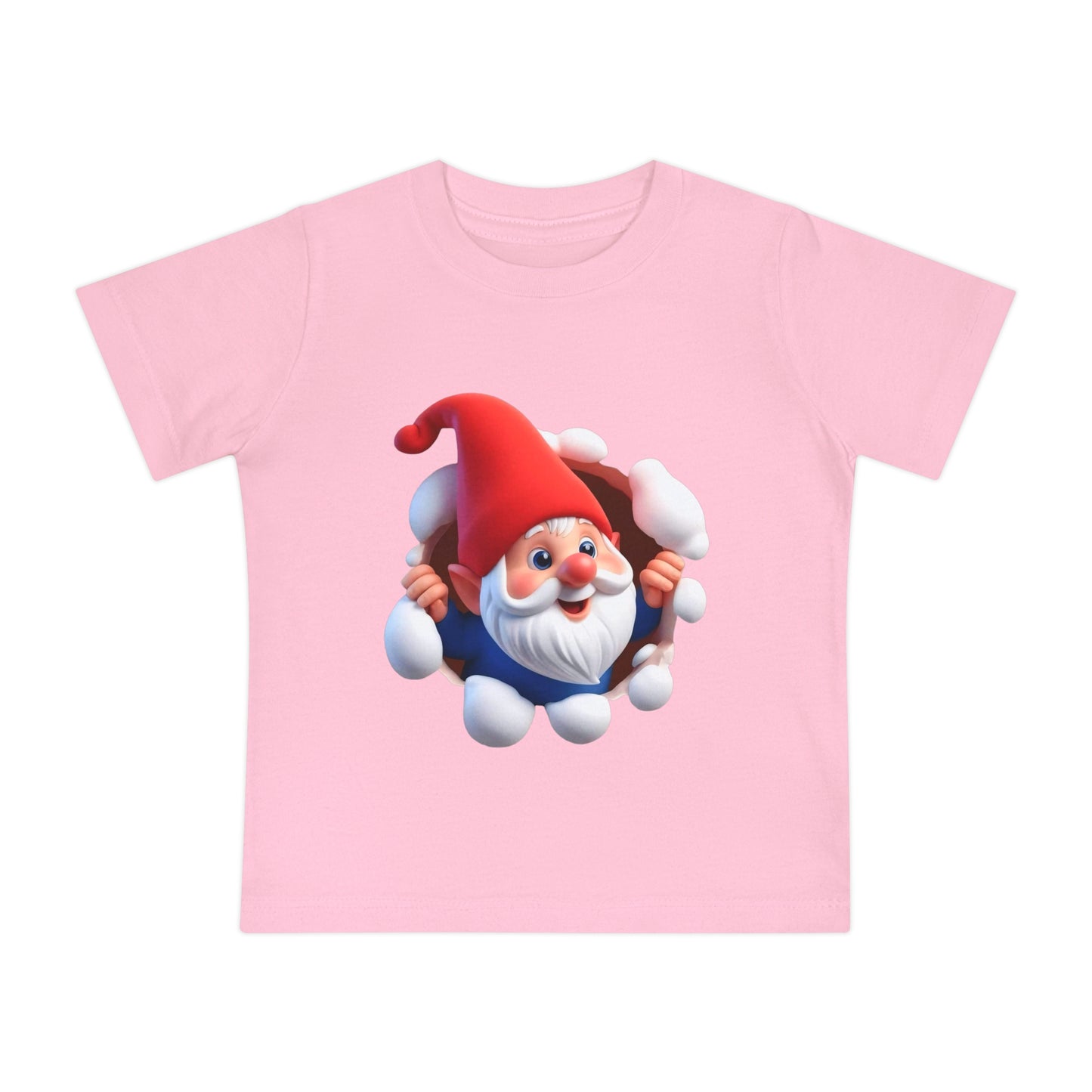 Cute Gnome Baby Short Sleeve T-Shirt - Christmas - 3 to 18 months