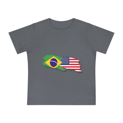 Adorable Brazilian Vibes Baby T-Shirt (3-24 Months) - Brasil/USA