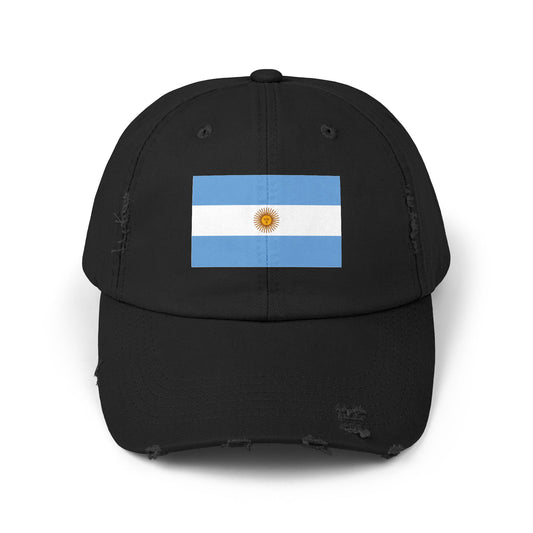 Argentina Flag Distressed Cap - Unisex Casual Hat - South America