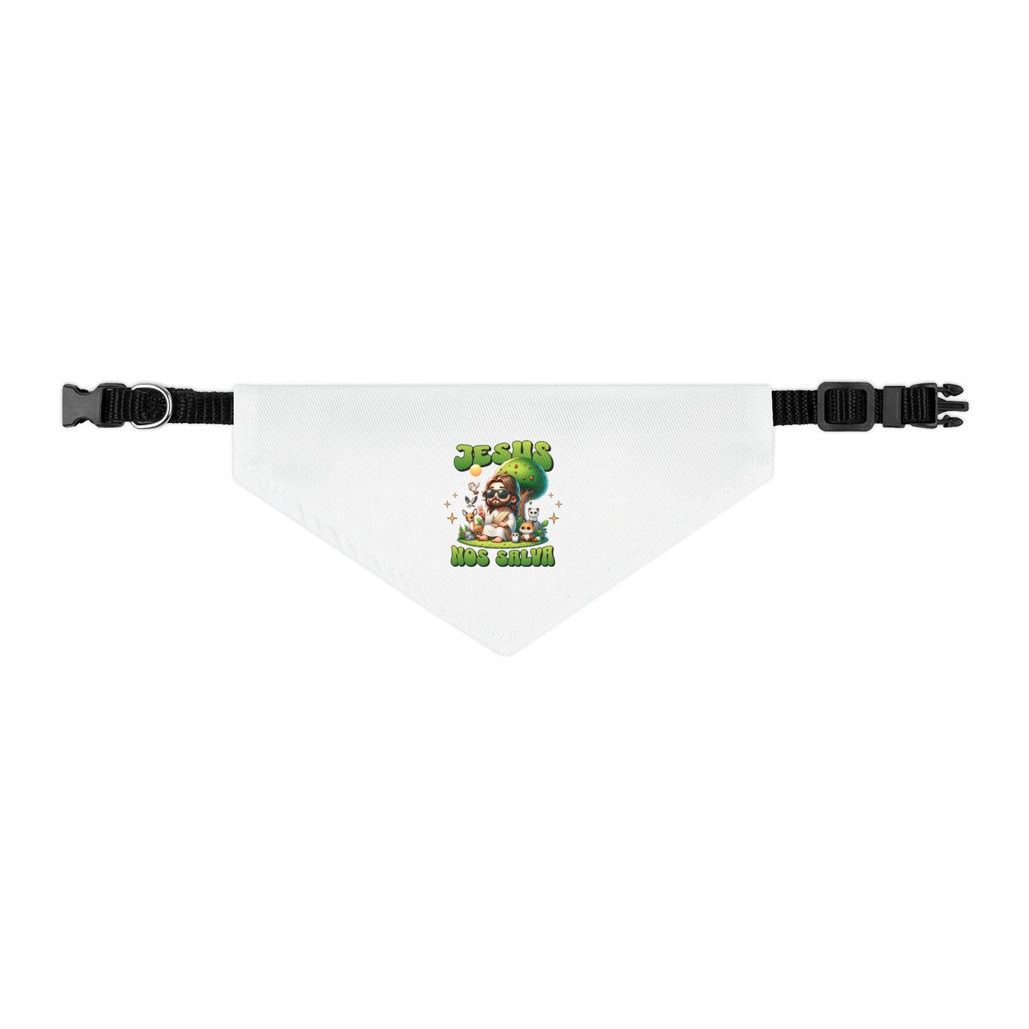 Jesus Me Salva Pet Bandana Collar - Brazilian Faith - 4 Sizes