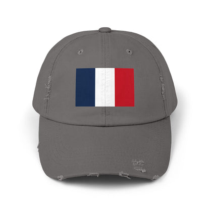 French Flag Distressed Cap - France Unisex Casual Hat - Europe