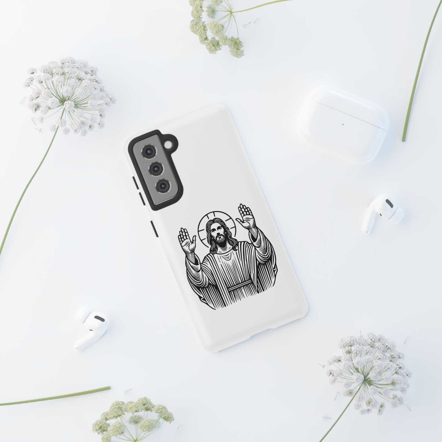 Jesus Phone Case - Simple yet Protective - iPhone- Samsung Galaxy - Google Pixel