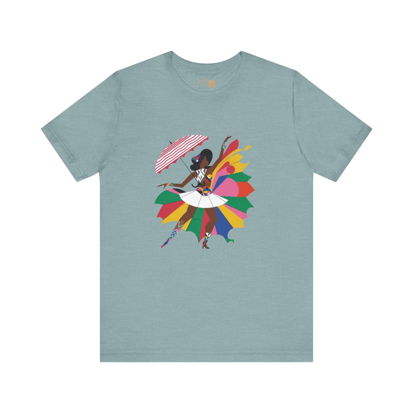 Colorful Umbrella Dance Unisex Jersey Tee