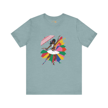 Colorful Umbrella Dance Unisex Jersey Tee