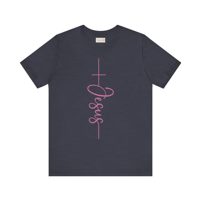 Adult Unisex T-Shirt - Pink "Jesus"