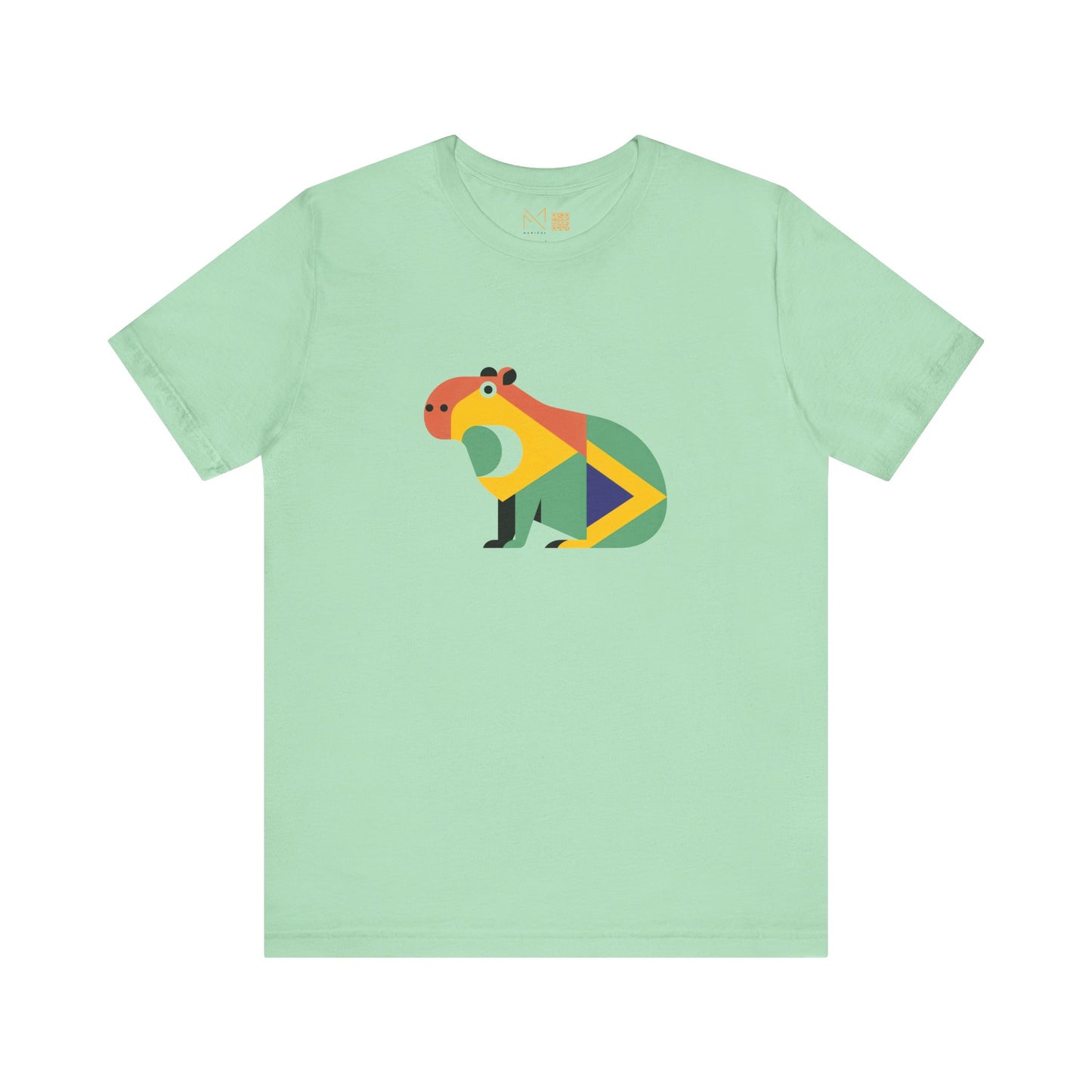 Colorful Capybara Unisex Tee - Fun Graphic Short Sleeve Shirt for Animal Lovers