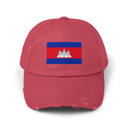 Cambodia Flag Cap - Unisex Casual Hat - Asia