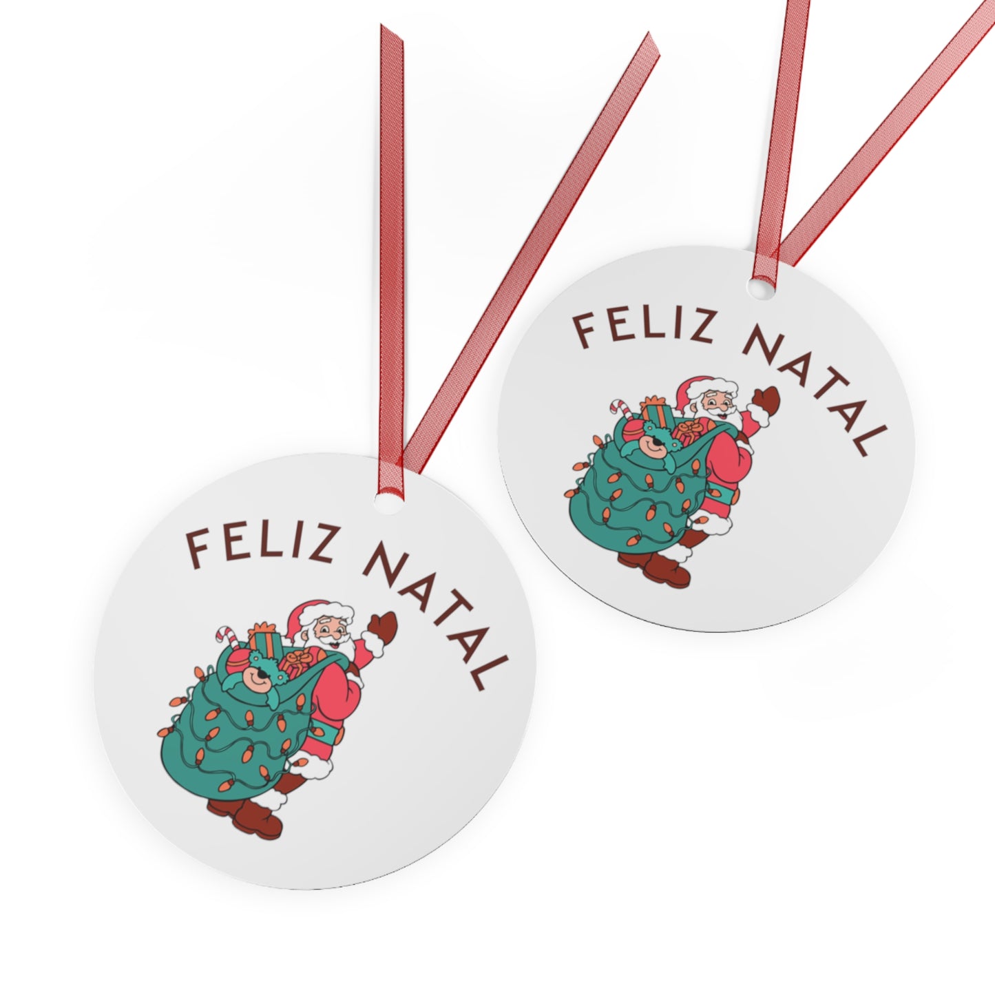 Enfeites de Metal de Natal - Feliz Natal