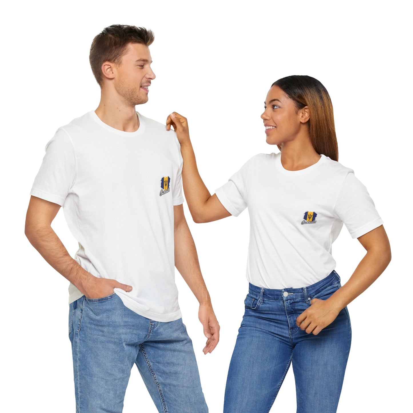 Barbados Flag Jersey Tee - Caribbean