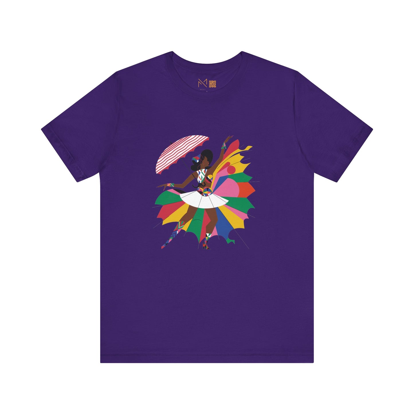 Colorful Umbrella Dance Unisex Jersey Tee