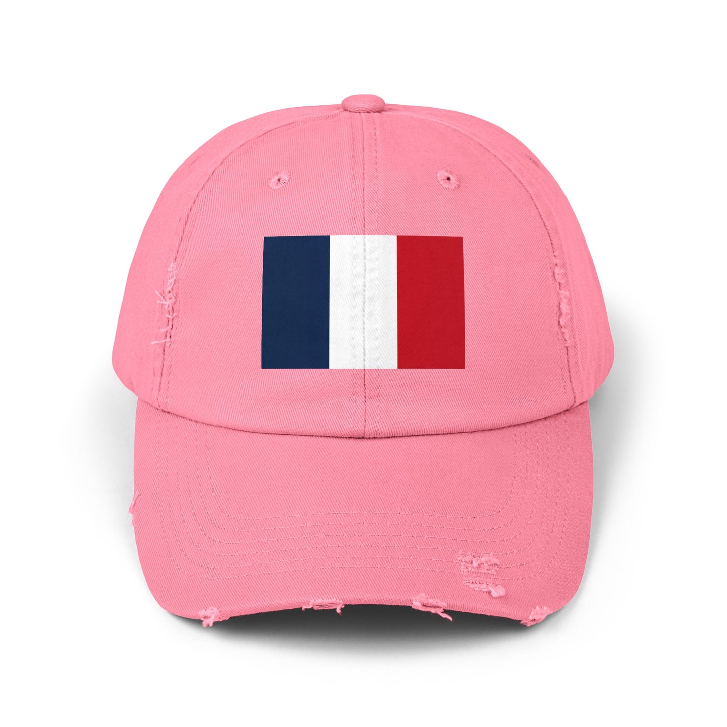 French Flag Distressed Cap - France Unisex Casual Hat - Europe