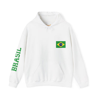 Unisex Heavy Blend™ Hooded Sweatshirt - Brazilian Flag & Map Design