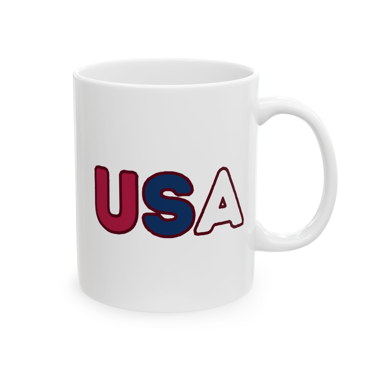 USA Patriotic Ceramic Mug - 11oz or 15oz - Perfect for Coffee Lovers