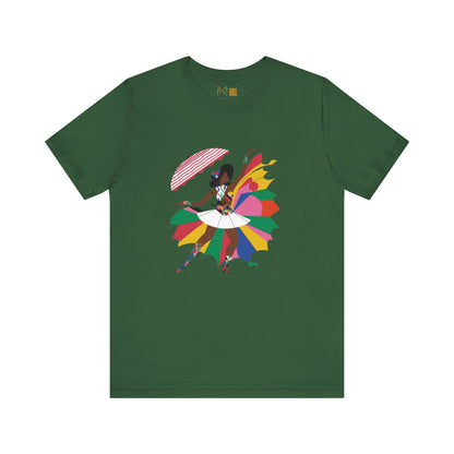 Colorful Umbrella Dance Unisex Jersey Tee