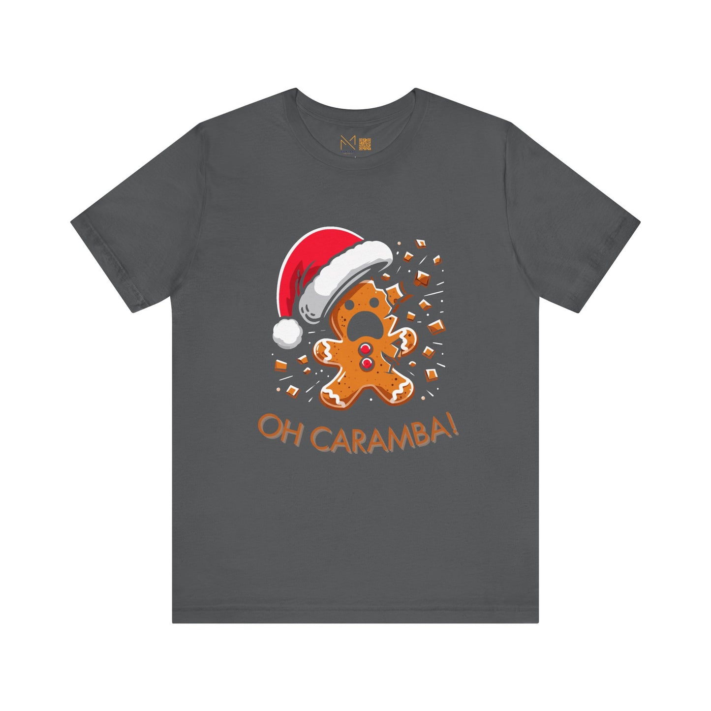 Funny Christmas Gingerbread Cookie Tee - Oh Caramba - Unisex Jersey Short Sleeve Shirt