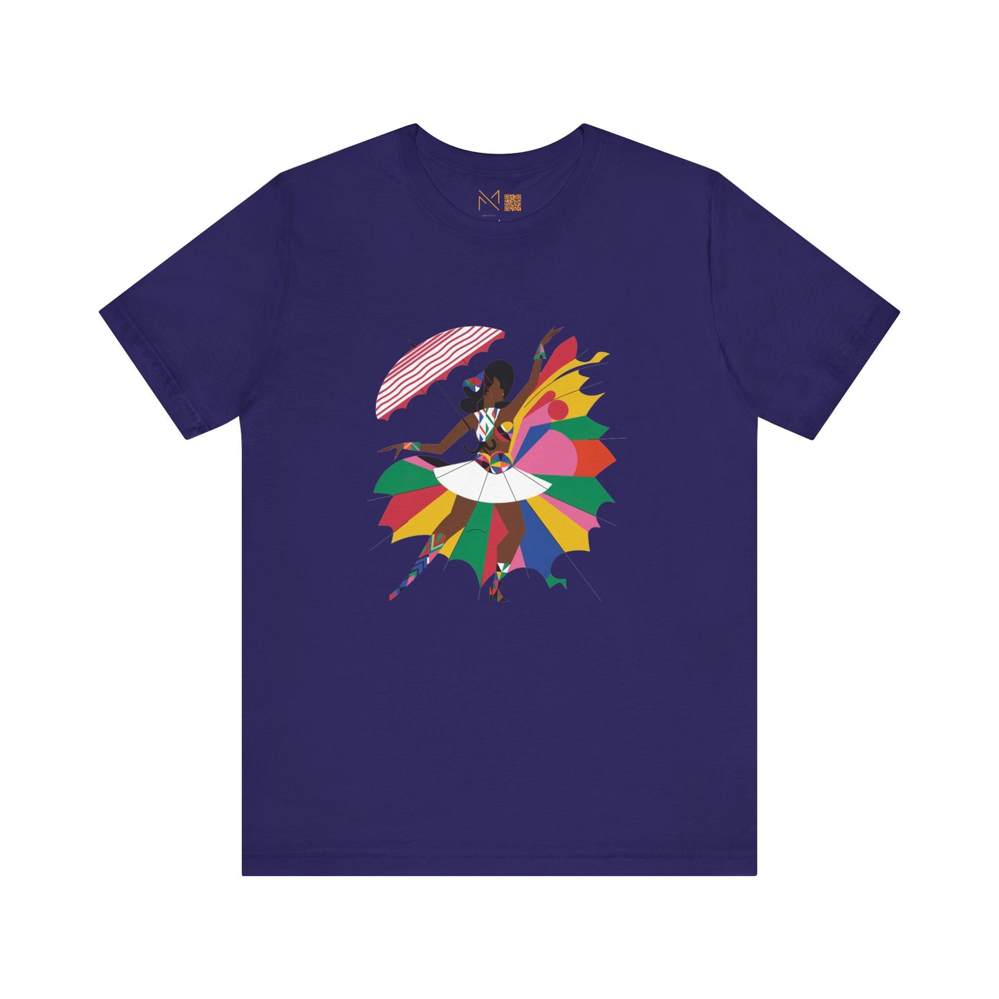 Colorful Umbrella Dance Unisex Jersey Tee