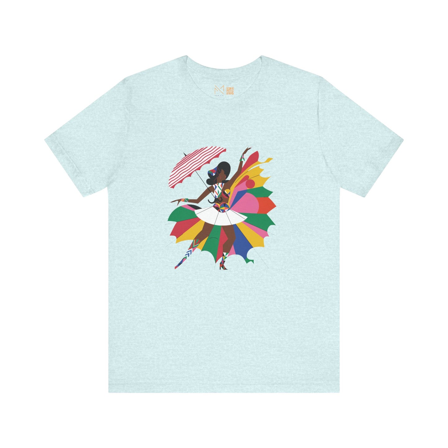 Colorful Umbrella Dance Unisex Jersey Tee