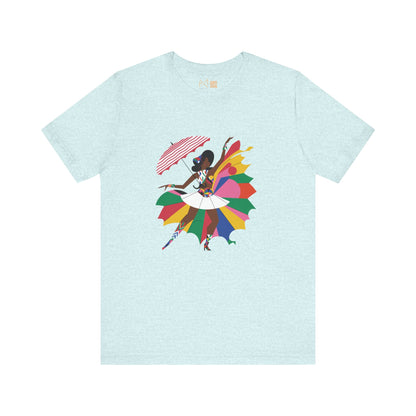 Colorful Umbrella Dance Unisex Jersey Tee