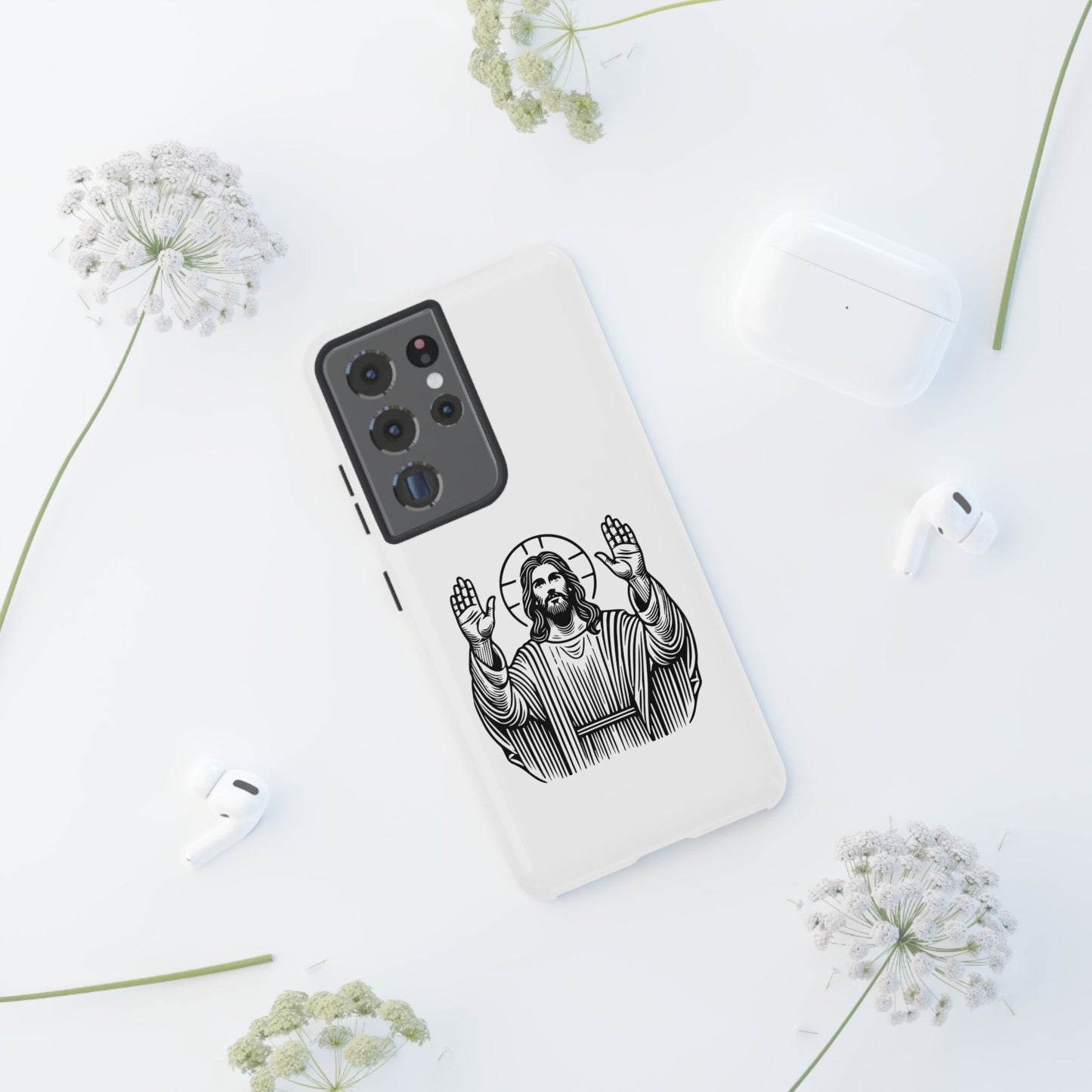 Jesus Phone Case - Simple yet Protective - iPhone- Samsung Galaxy - Google Pixel