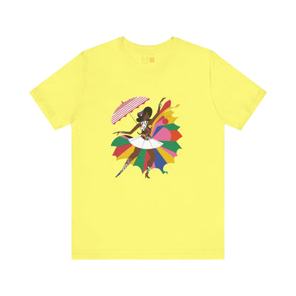 Colorful Umbrella Dance Unisex Jersey Tee