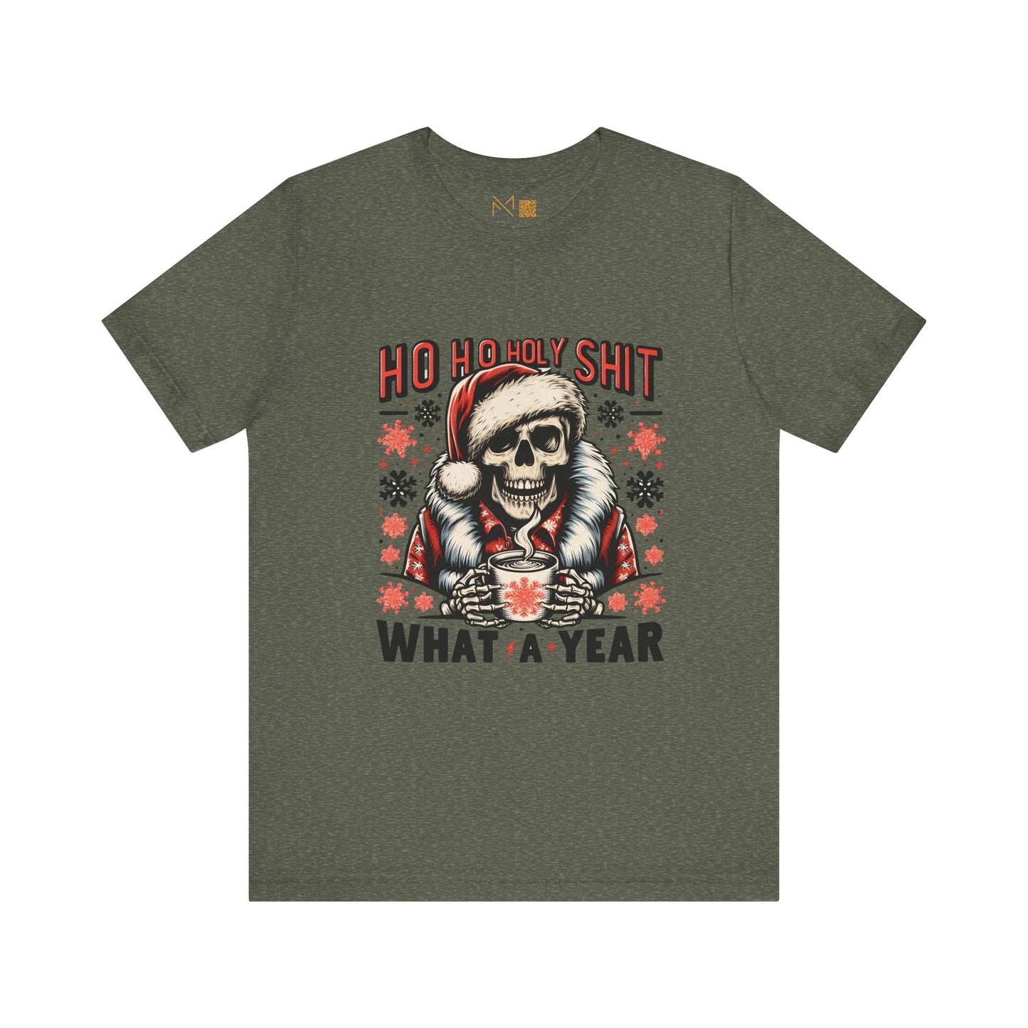 Fun Skeleton Holiday Tee - Ho Ho Holy S What a Year