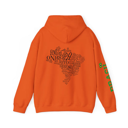 Unisex Heavy Blend™ Hooded Sweatshirt - Brazilian Flag & Map Design