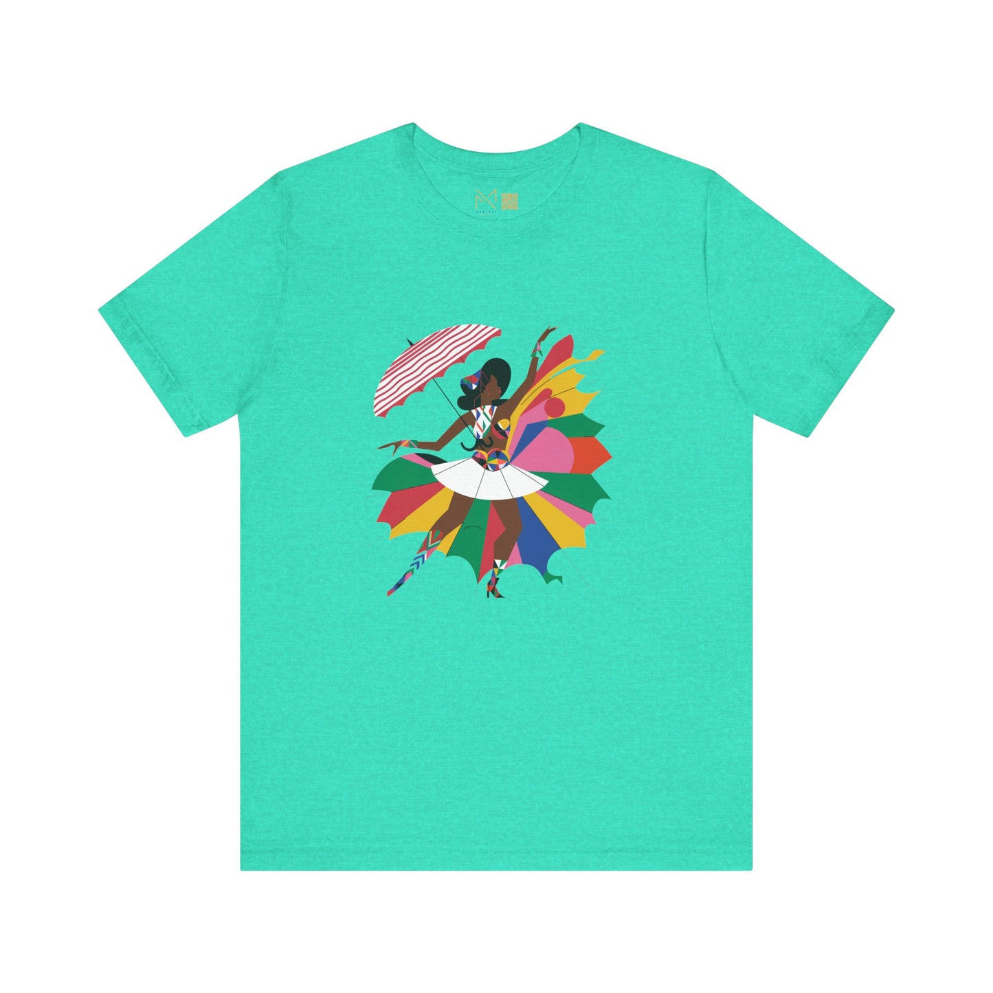 Colorful Umbrella Dance Unisex Jersey Tee