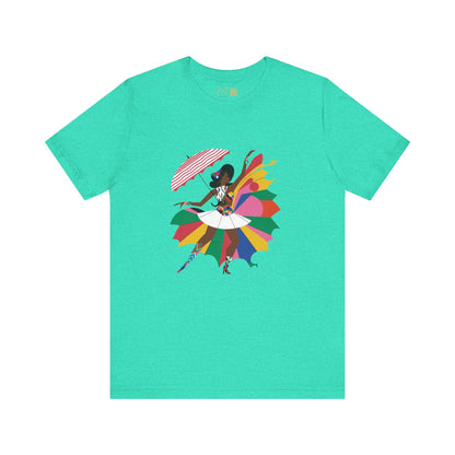 Colorful Umbrella Dance Unisex Jersey Tee