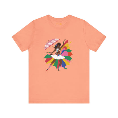 Colorful Umbrella Dance Unisex Jersey Tee