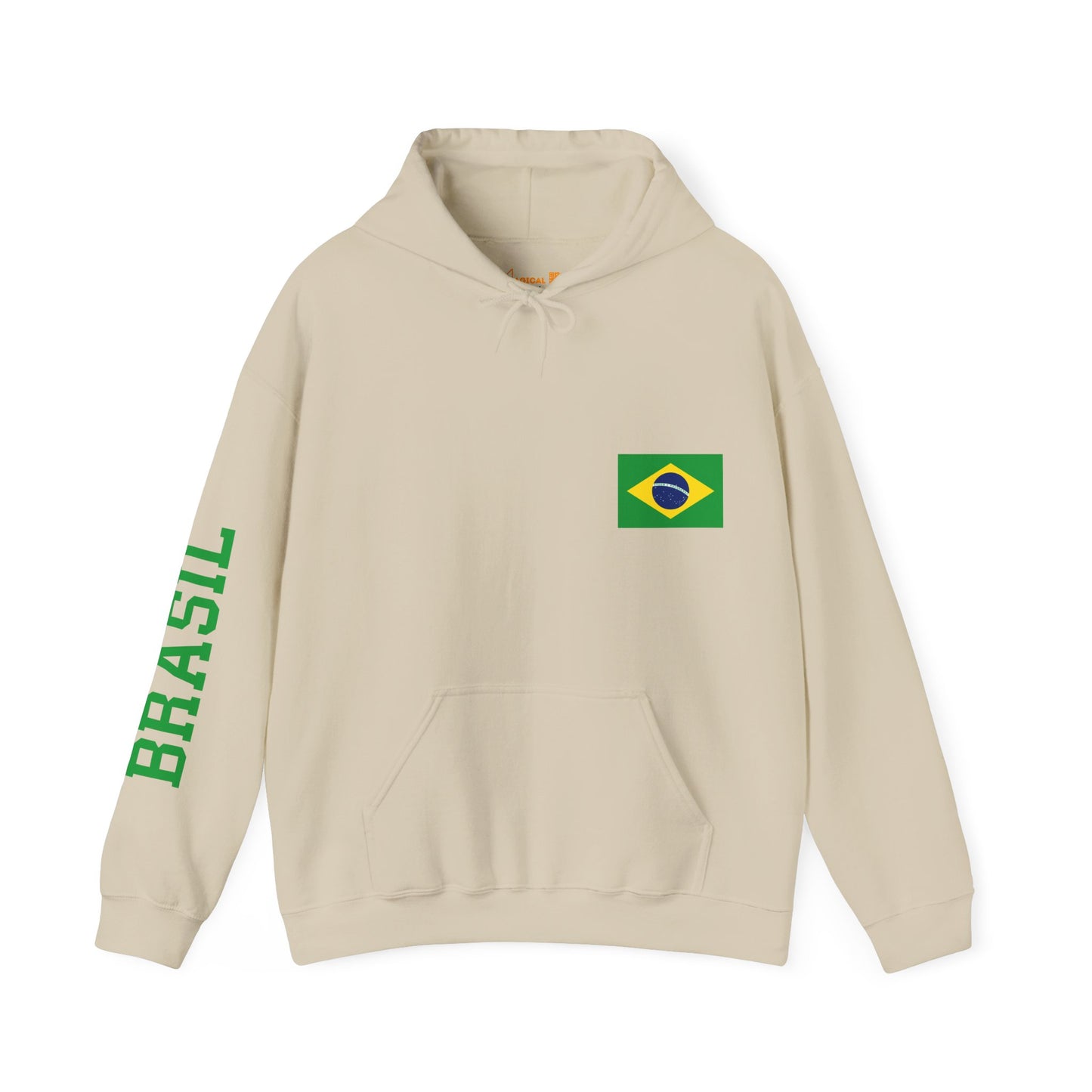 Unisex Heavy Blend™ Hooded Sweatshirt - Brazilian Flag & Map Design