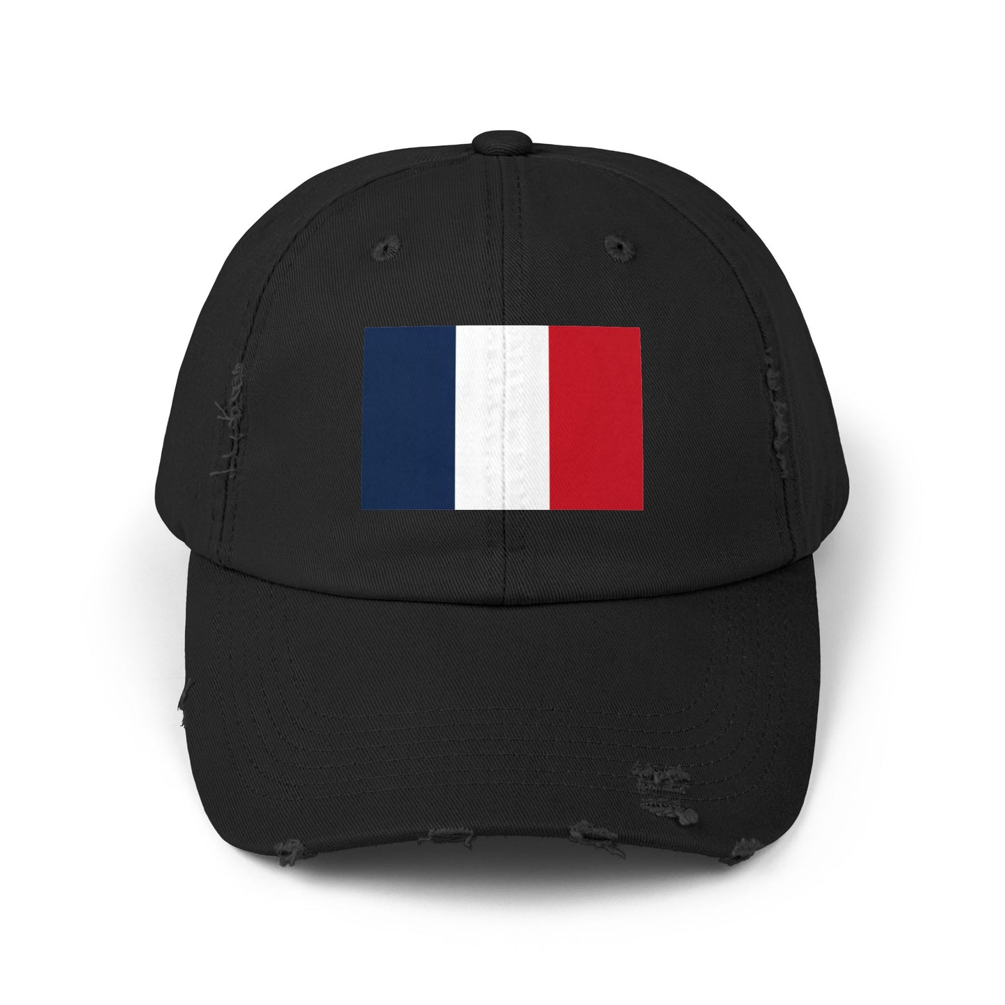 French Flag Distressed Cap - France Unisex Casual Hat - Europe