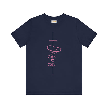 Adult Unisex T-Shirt - Pink "Jesus"