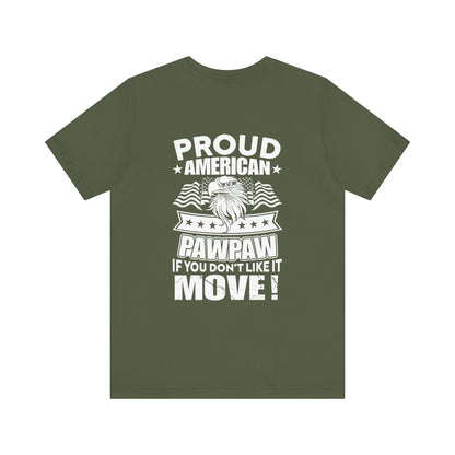 Proud American Pawpaw Unisex Jersey Tee - Patriotic Short Sleeve Shirt