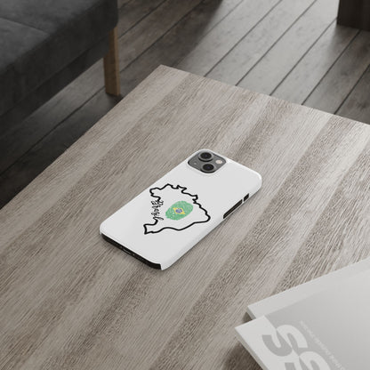 Capa de Celular iPhone X Slim, XR, XS, 7 a 15 - Branco - Bandeira Brasileira