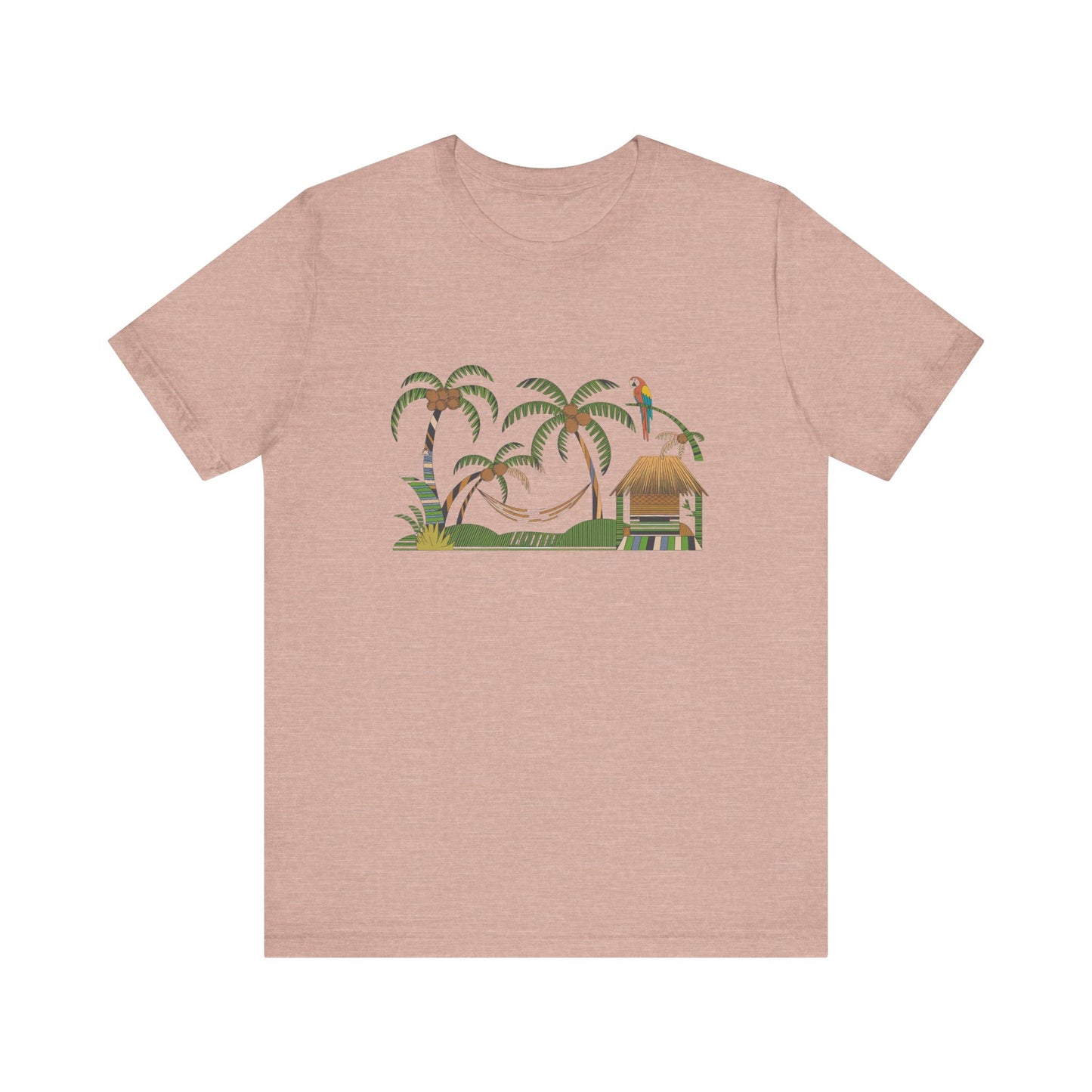 Unisex Tropical Paradise Graphic Tee - Relaxing  Vibes