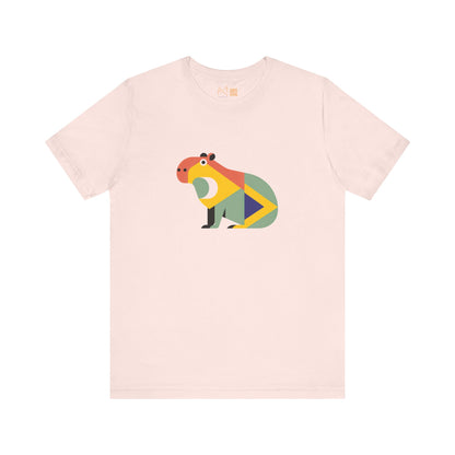 Colorful Capybara Unisex Tee - Fun Graphic Short Sleeve Shirt for Animal Lovers