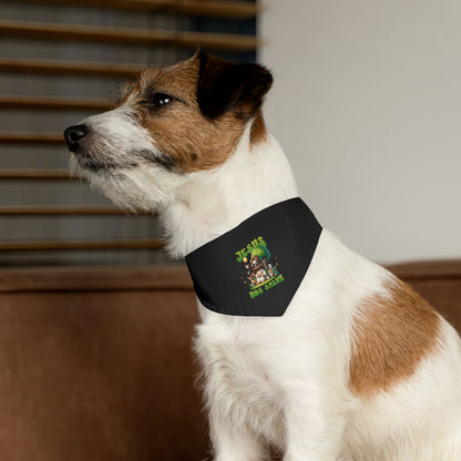 "Jesus nos Salva" Black Pet Bandana Collar  - 4 Sizes