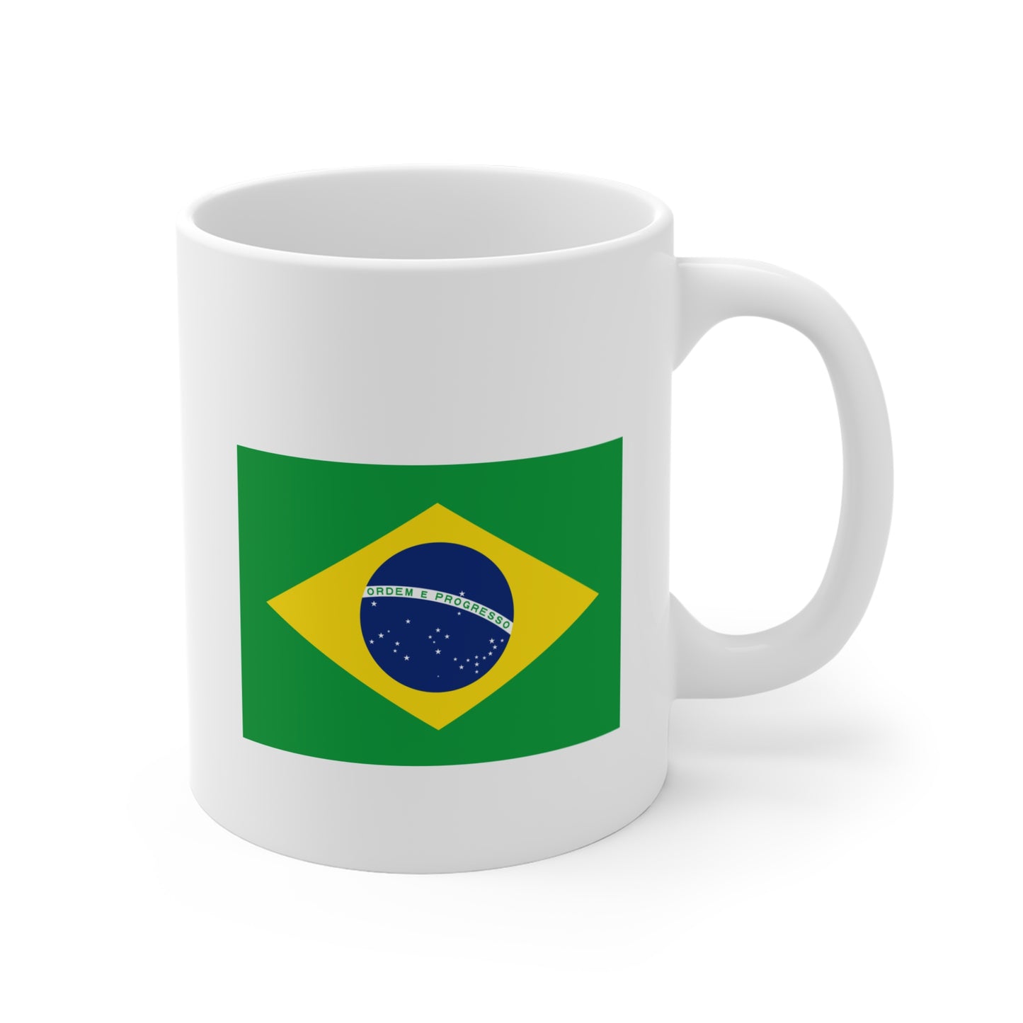 Caneca Cristo Redentor - Bandeira Brasileira - 11oz (0.33 l)