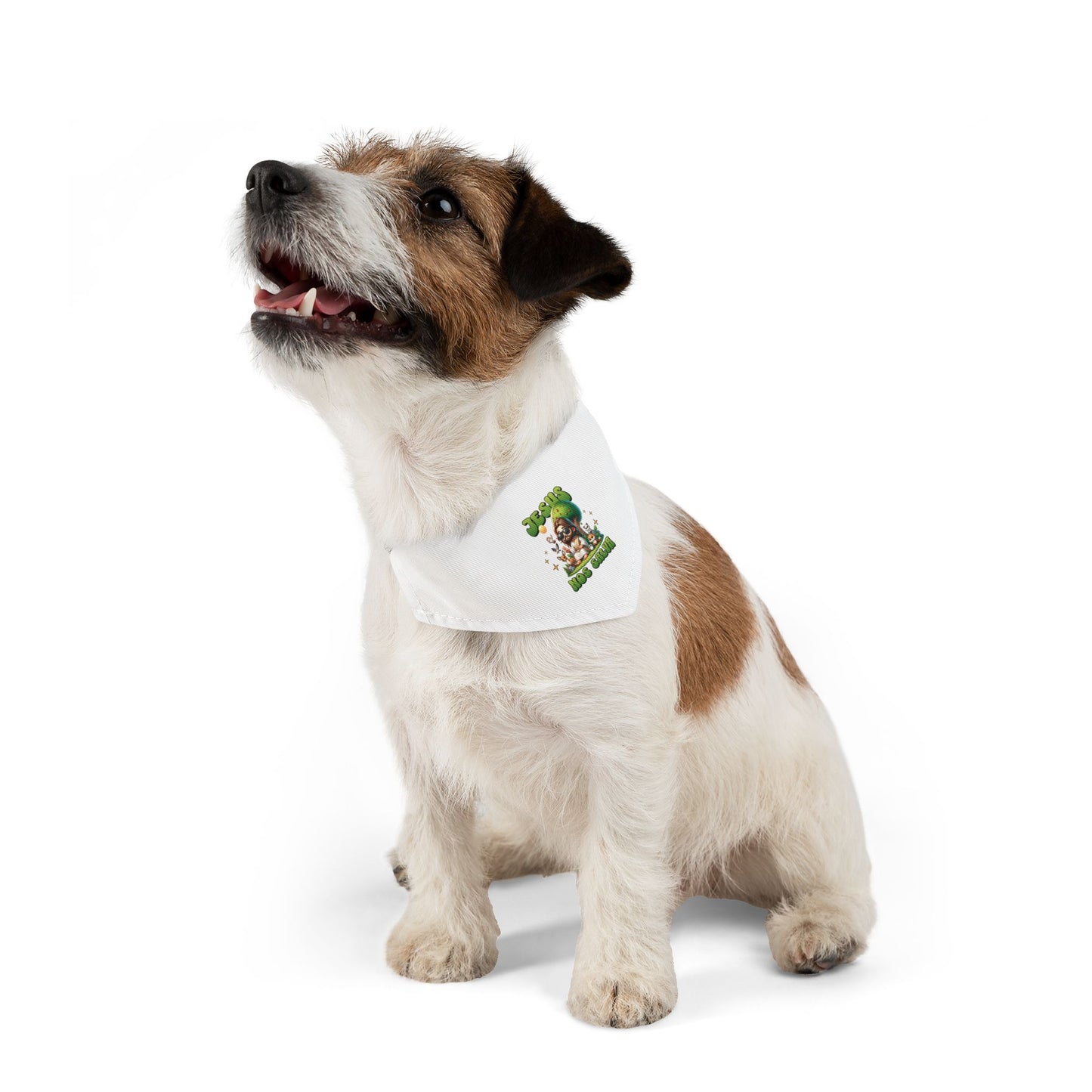 Jesus Me Salva Pet Bandana Collar - Brazilian Faith - 4 Sizes