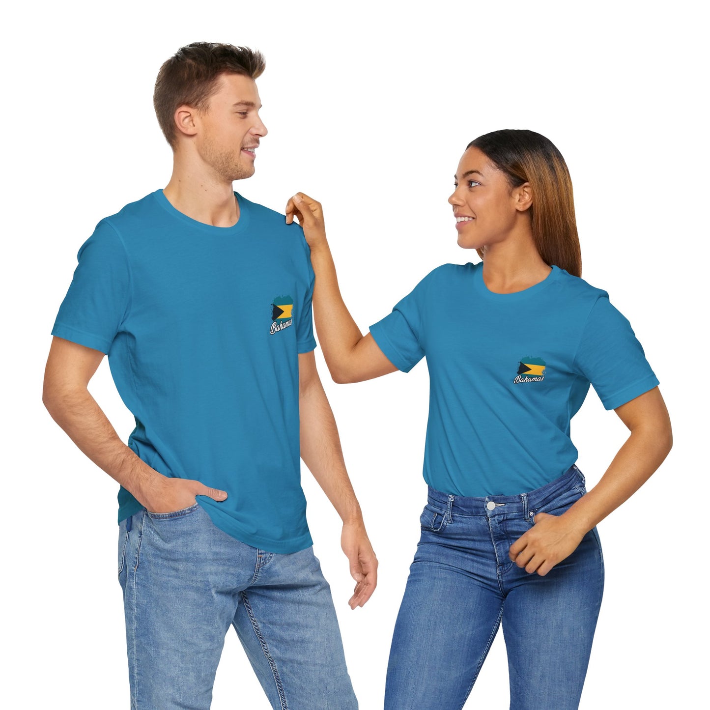 Bahamas Flag Modern Design - Unisex Tee