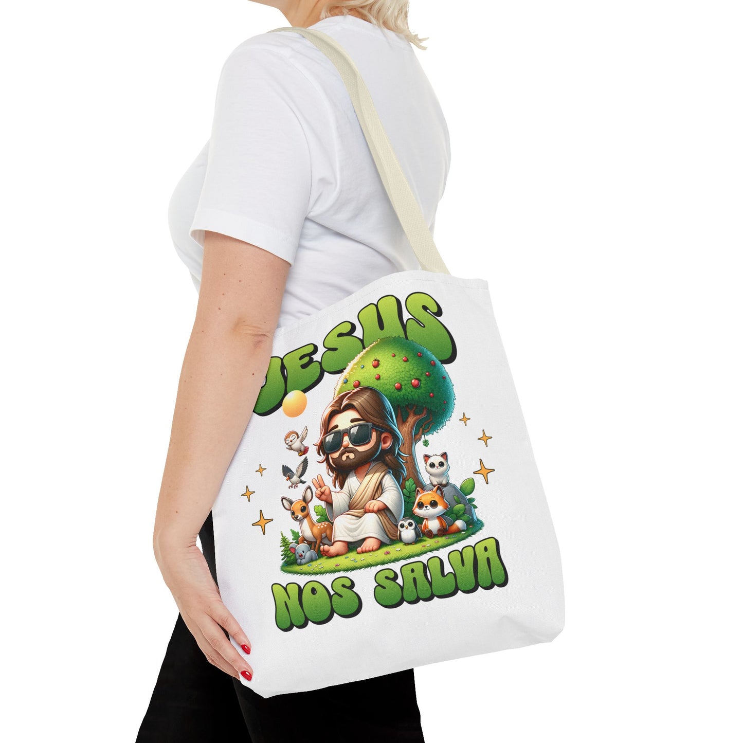 White Tote Bag - Family Bundle -  "Jesus nos Salva"