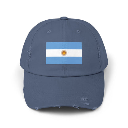 Argentina Flag Distressed Cap - Unisex Casual Hat - South America