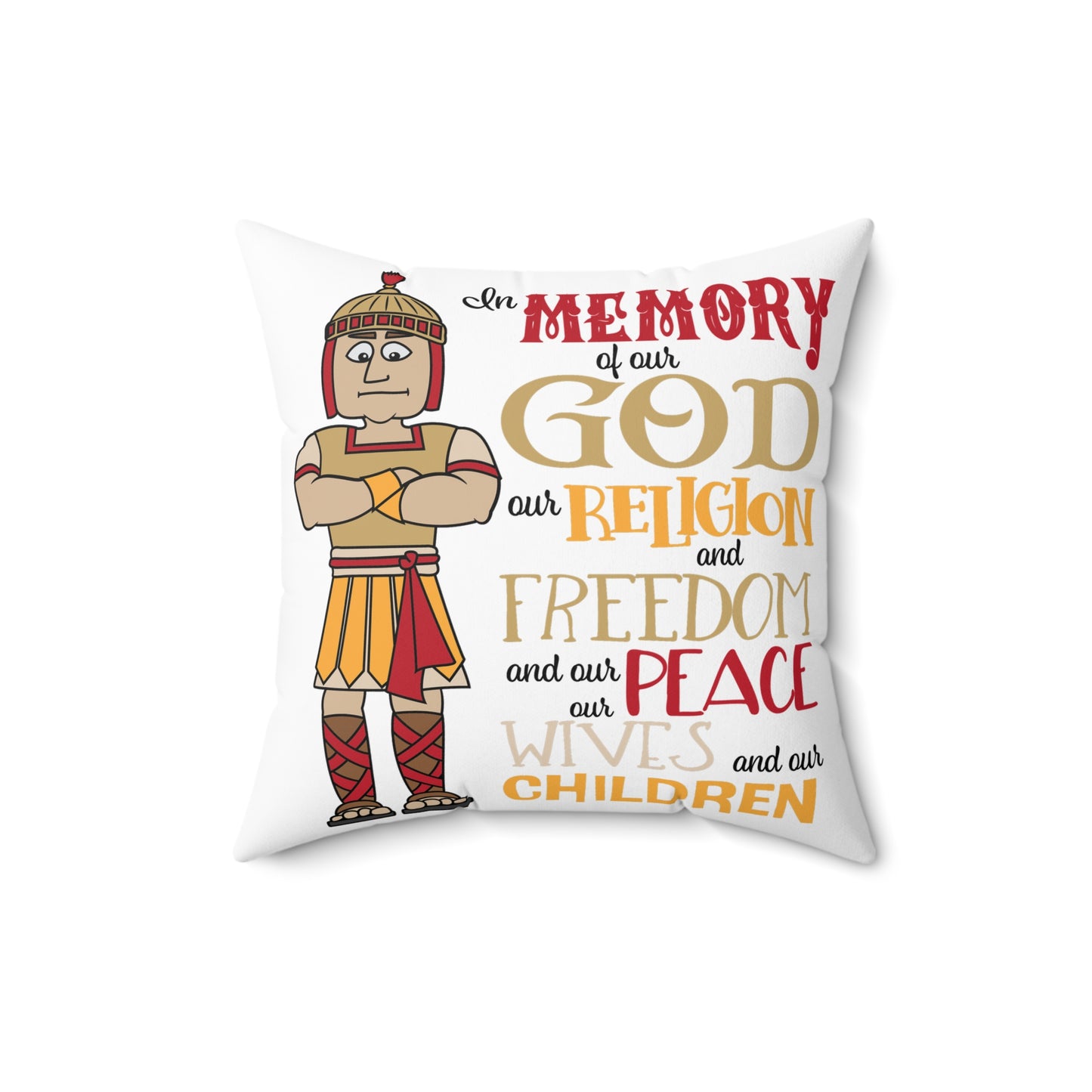 LDS Warrior Pillow - Inspirational Mormon Home Decor