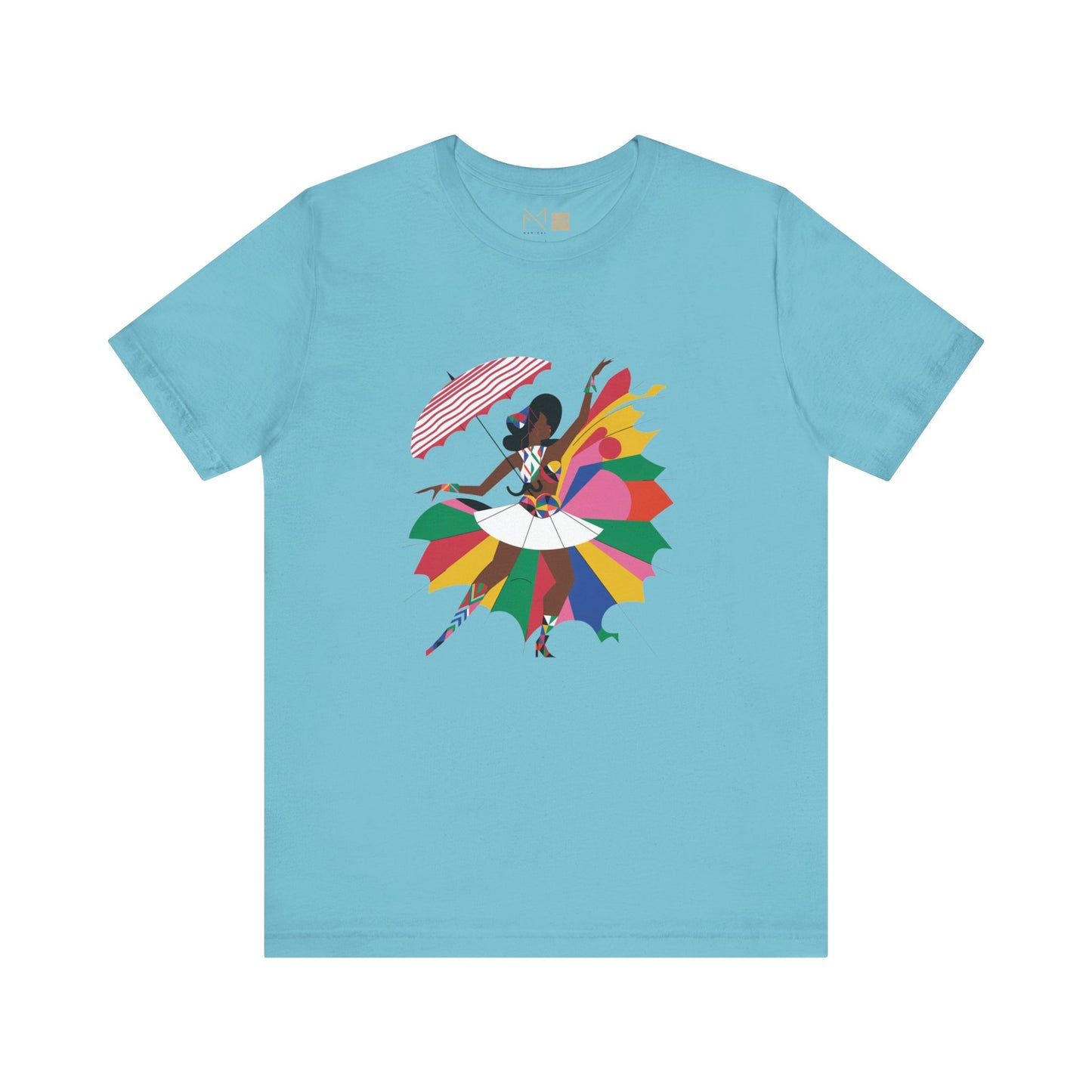 Colorful Umbrella Dance Unisex Jersey Tee