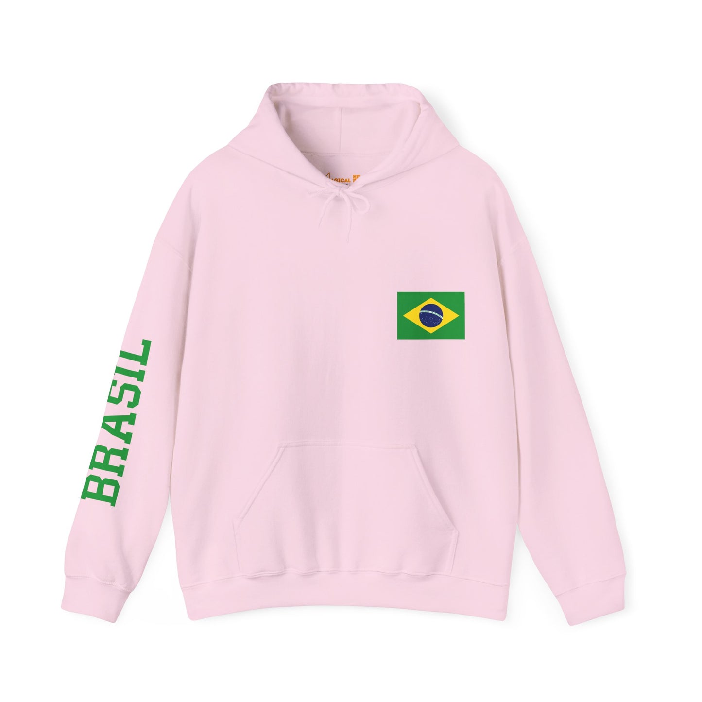 Unisex Heavy Blend™ Hooded Sweatshirt - Brazilian Flag & Map Design